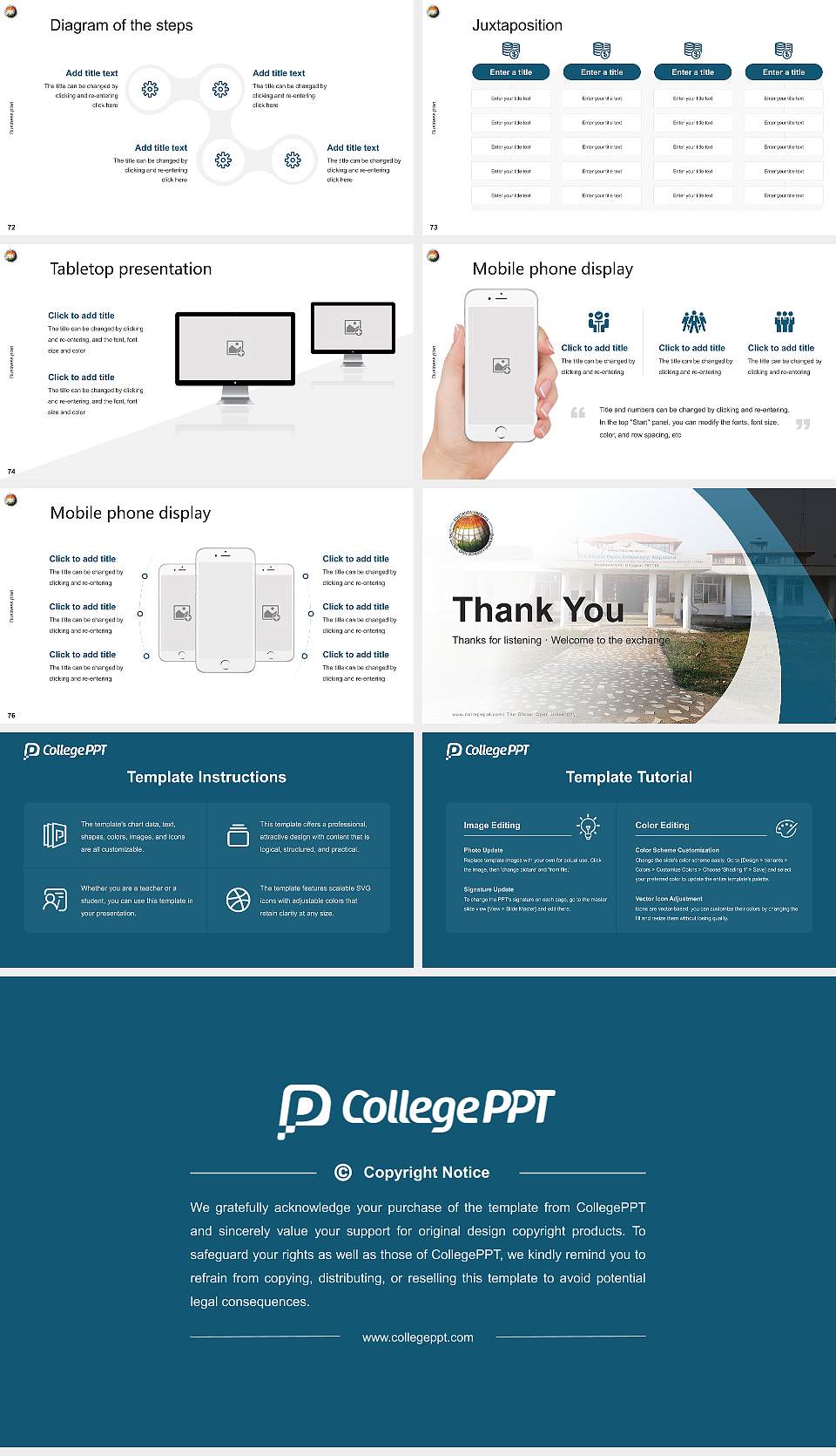 The Global Open University Competition/Entrepreneurship Contest PPT Template16:9 ratio PPT effect preview image9