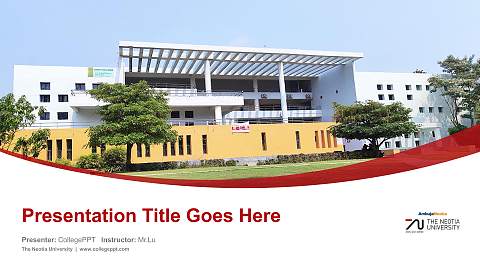 The Neotia University Course/Courseware Creation PPT Template