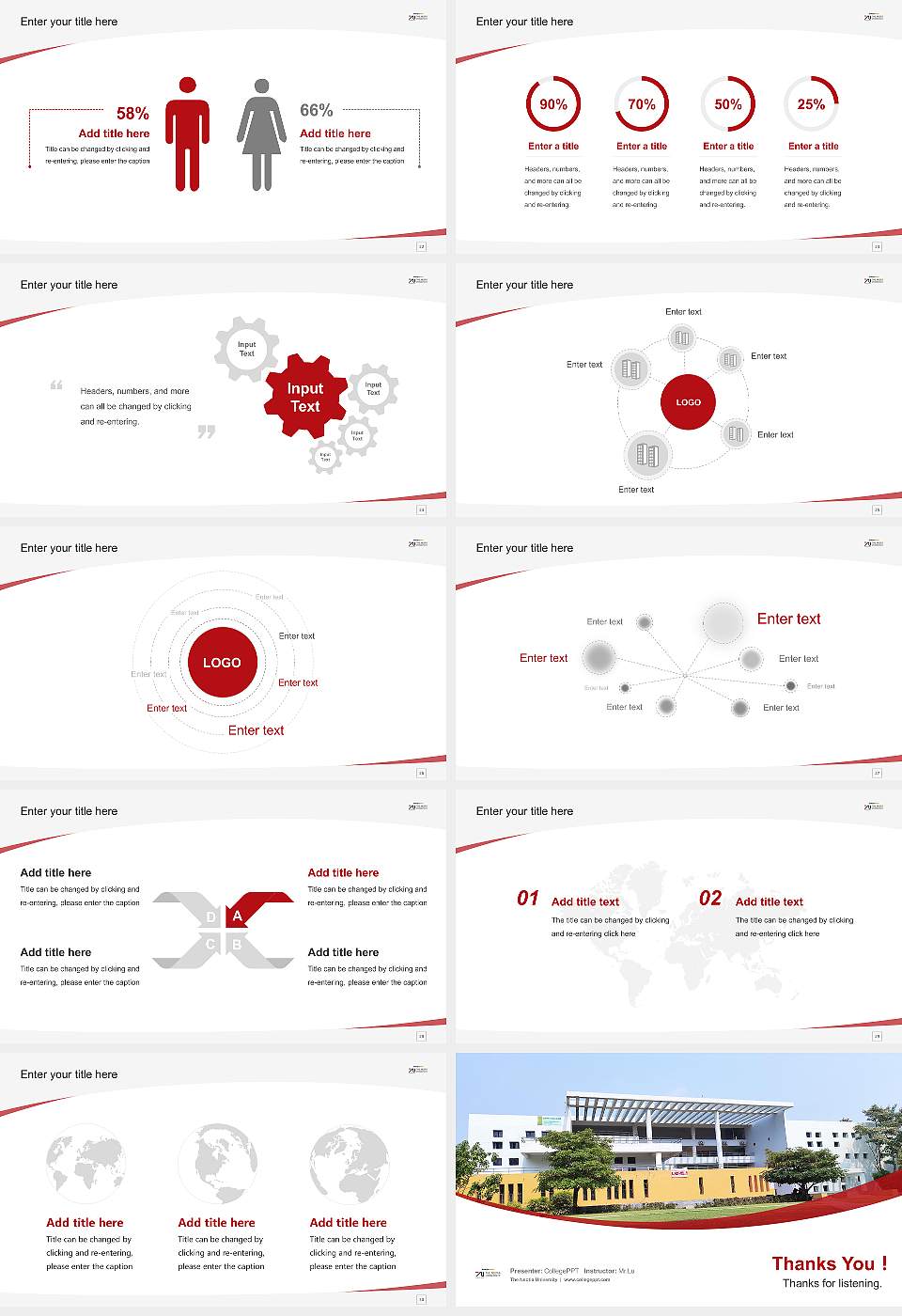The Neotia University Course/Courseware Creation PPT Template16:9 ratio PPT effect preview image4