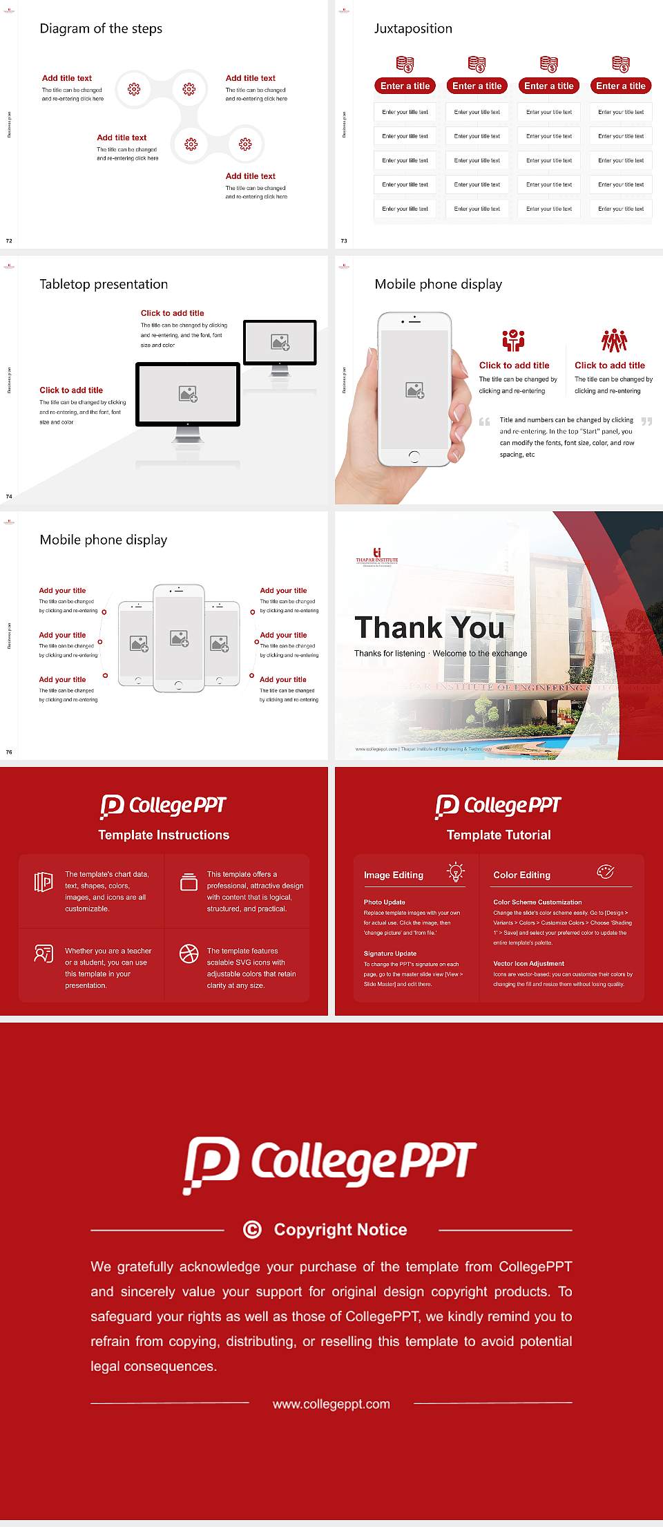 Thapar Institute of Engineering & Technology Competition/Entrepreneurship Contest PPT Template4:3 ratio PPT effect preview image9
