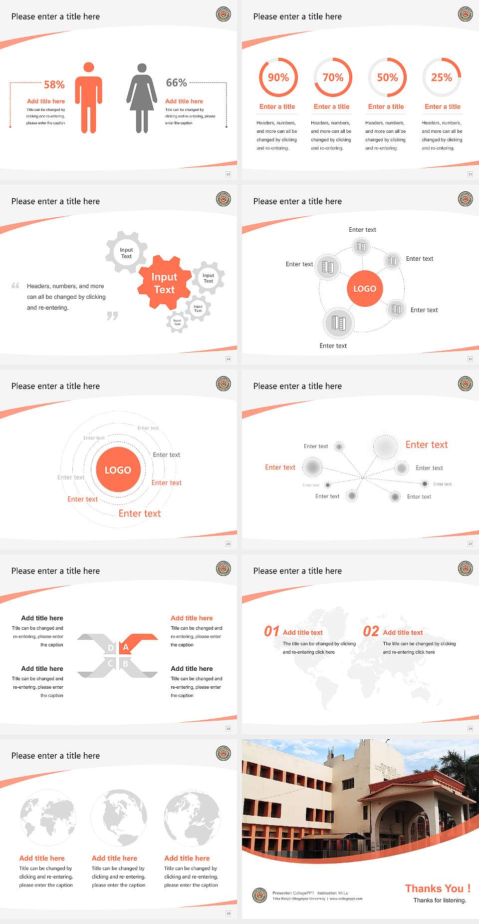Tilka Manjhi Bhagalpur University Course/Courseware Creation PPT Template4:3 ratio PPT effect preview image4