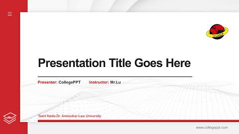 Tamil Nadu Dr. Ambedkar Law University Thesis Proposal/Graduation Defense PPT Template