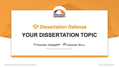 The Northcap University Graduation Thesis Defense PPT Template