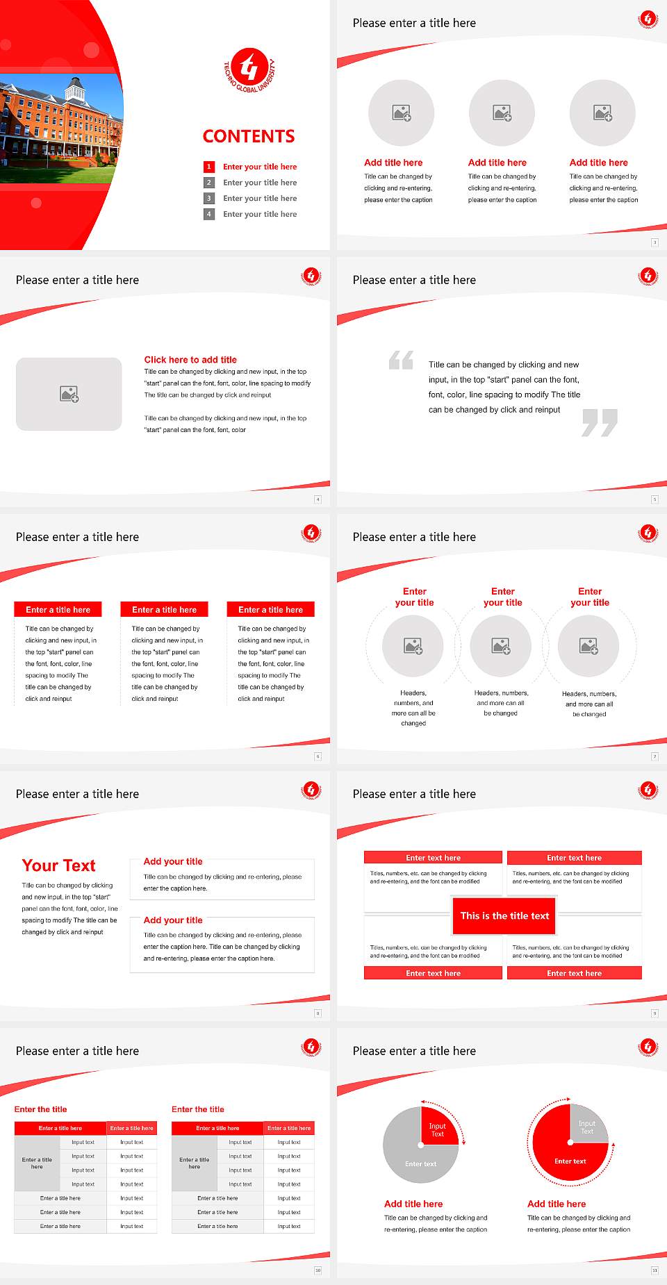 Techno Global University (Meghalaya) Course/Courseware Creation PPT Template4:3 ratio PPT effect preview image2