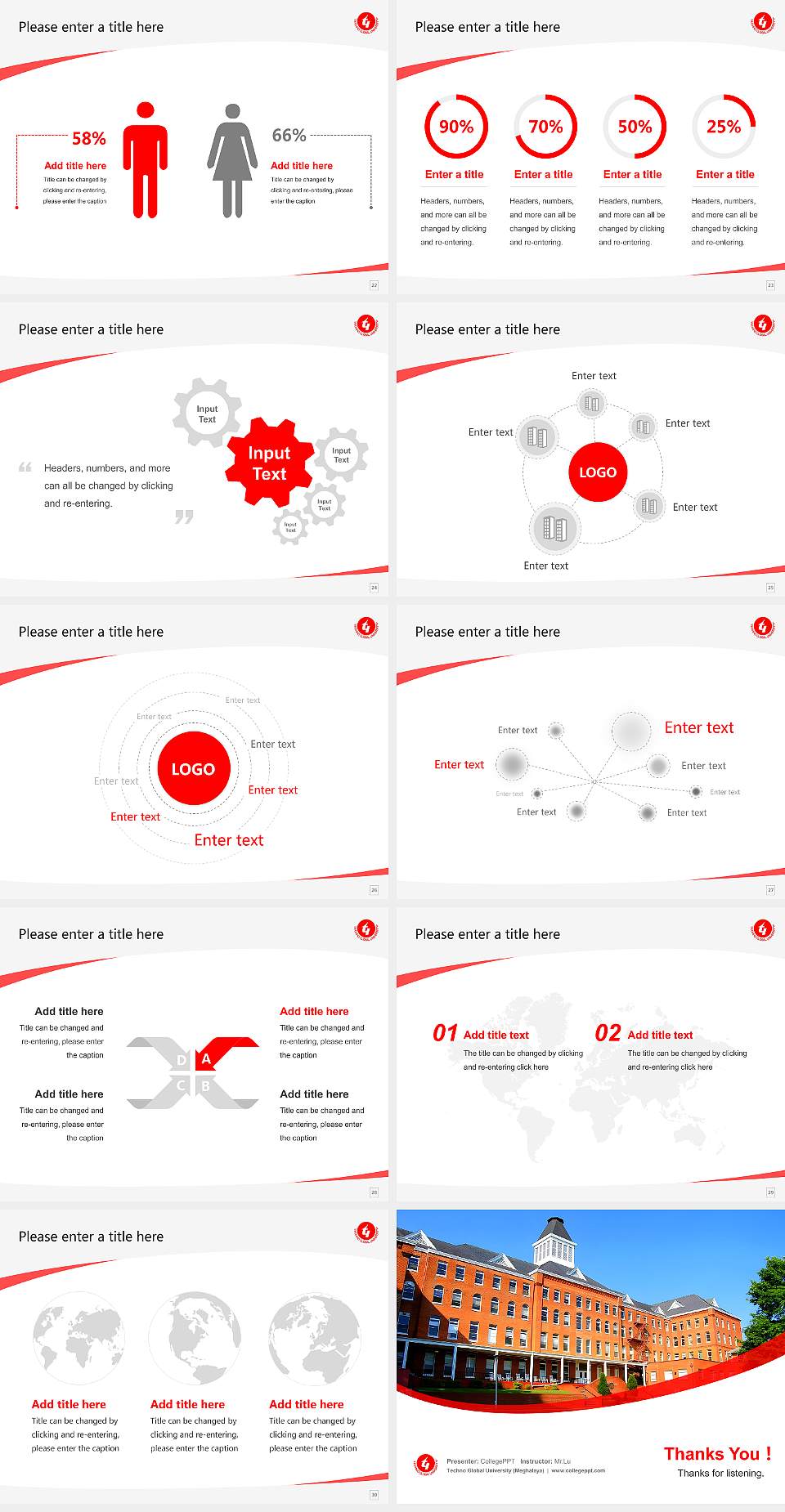 Techno Global University (Meghalaya) Course/Courseware Creation PPT Template4:3 ratio PPT effect preview image4
