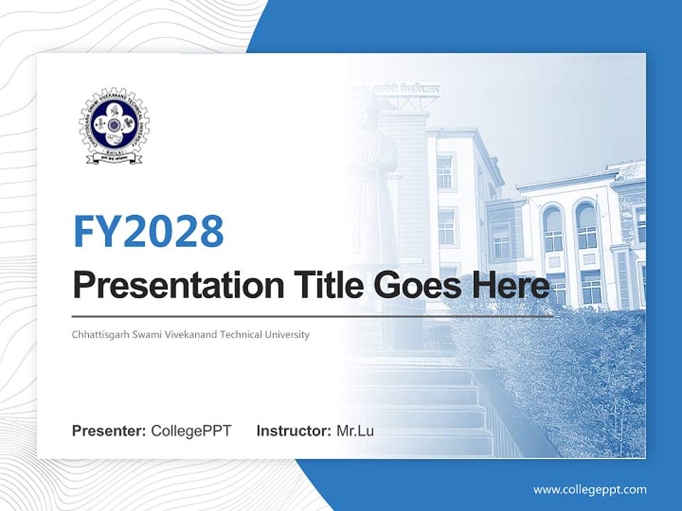 Chhattisgarh Swami Vivekanand Technical University Academic Presentation/Research Findings Report PPT Template4:3 ratio PPT effect preview image5