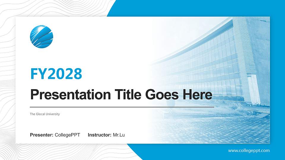The Glocal University Academic Presentation/Research Findings Report PPT Template16:9 ratio PPT effect preview image1