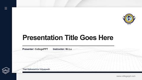 Tilak Maharashtra Vidyapeeth Thesis Proposal/Graduation Defense PPT Template
