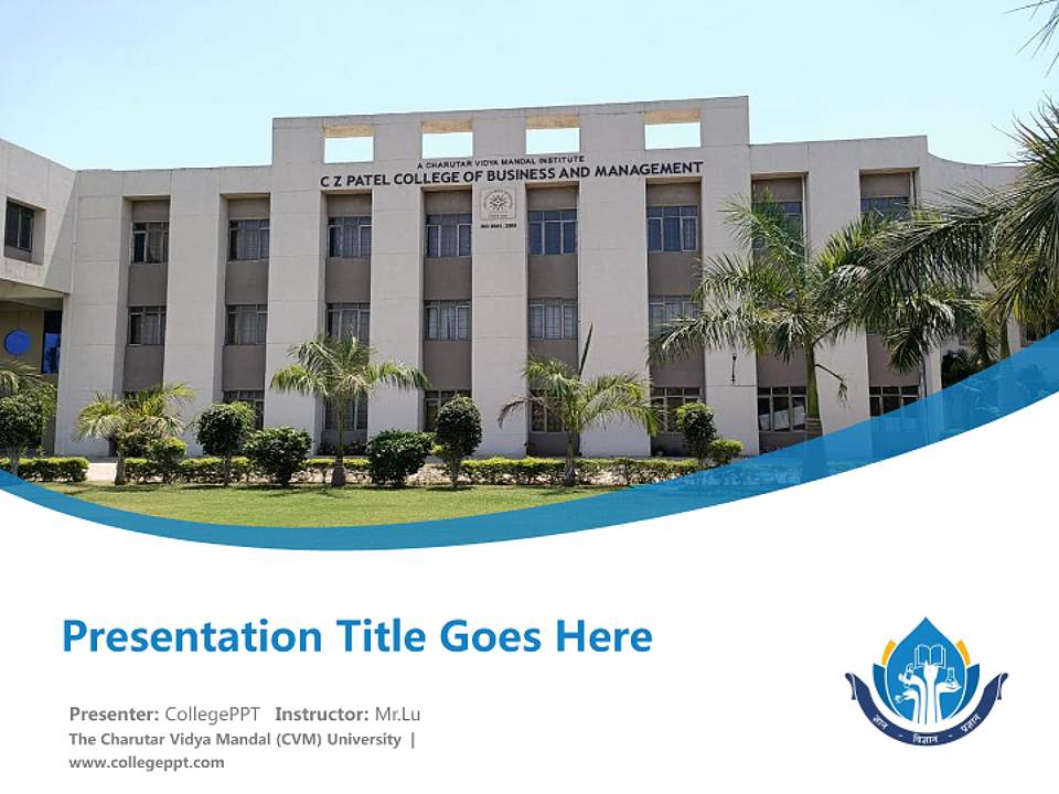 The Charutar Vidya Mandal (CVM) University Course/Courseware Creation PPT Template4:3 ratio PPT effect preview image5