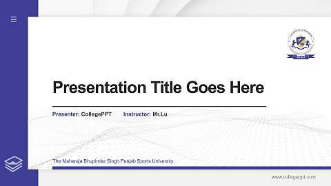 The Maharaja Bhupinder Singh Punjab Sports University Thesis Proposal/Graduation Defense PPT Template
