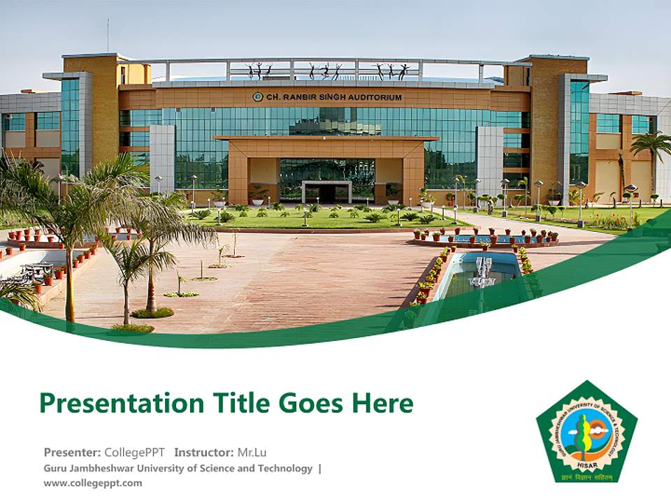 Guru Jambheshwar University of Science and Technology Course/Courseware Creation PPT Template4:3 ratio PPT effect preview image1
