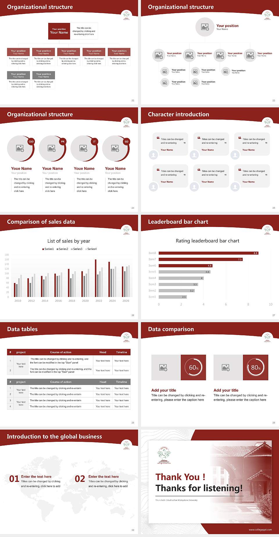 Thunchath Ezhuthachan Malayalam University Academic Presentation/Research Findings Report PPT Template4:3 ratio PPT effect preview image4