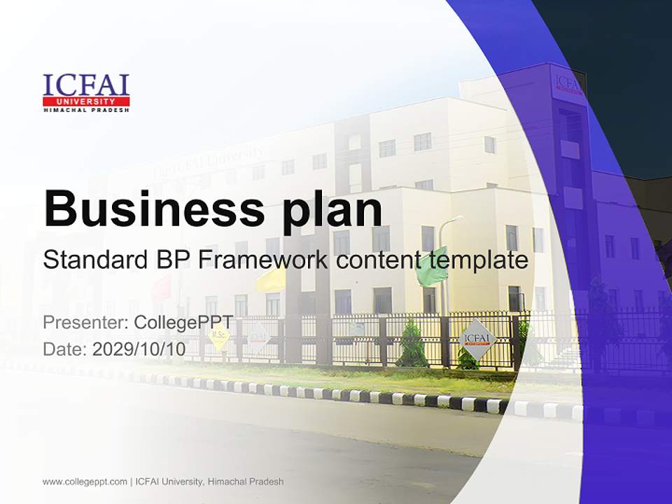 ICFAI University, Himachal Pradesh Competition/Entrepreneurship Contest PPT Template4:3 ratio PPT effect preview image9