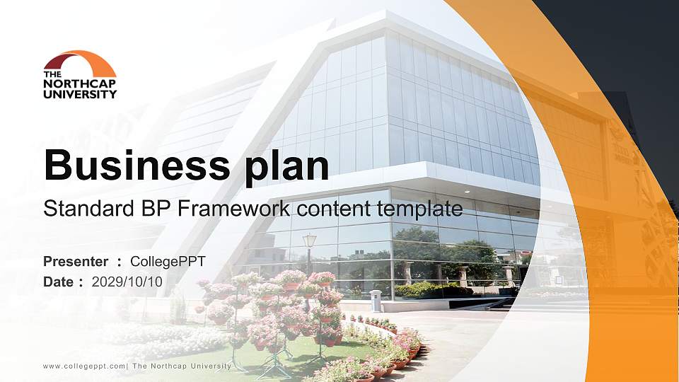 The Northcap University Competition/Entrepreneurship Contest PPT Template16:9 ratio PPT effect preview image