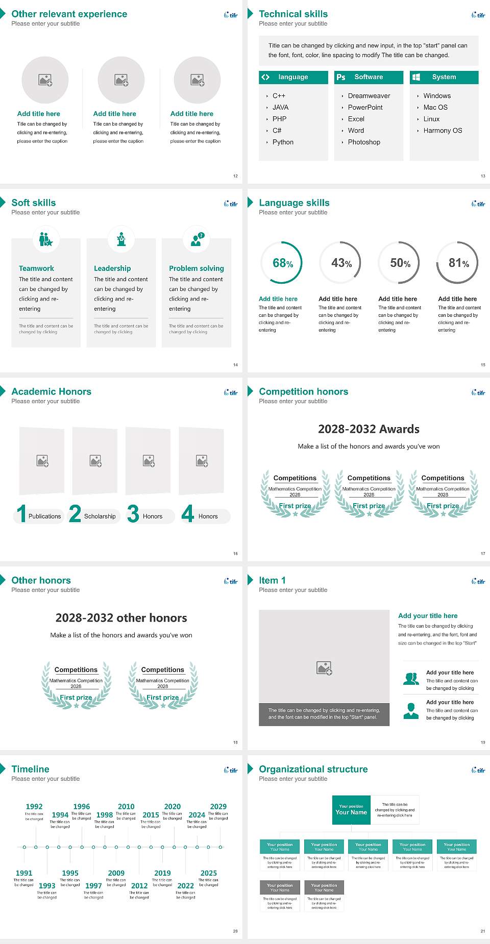 Tata Institute of Fundamental Research Resume PPT Template4:3 ratio PPT effect preview image3