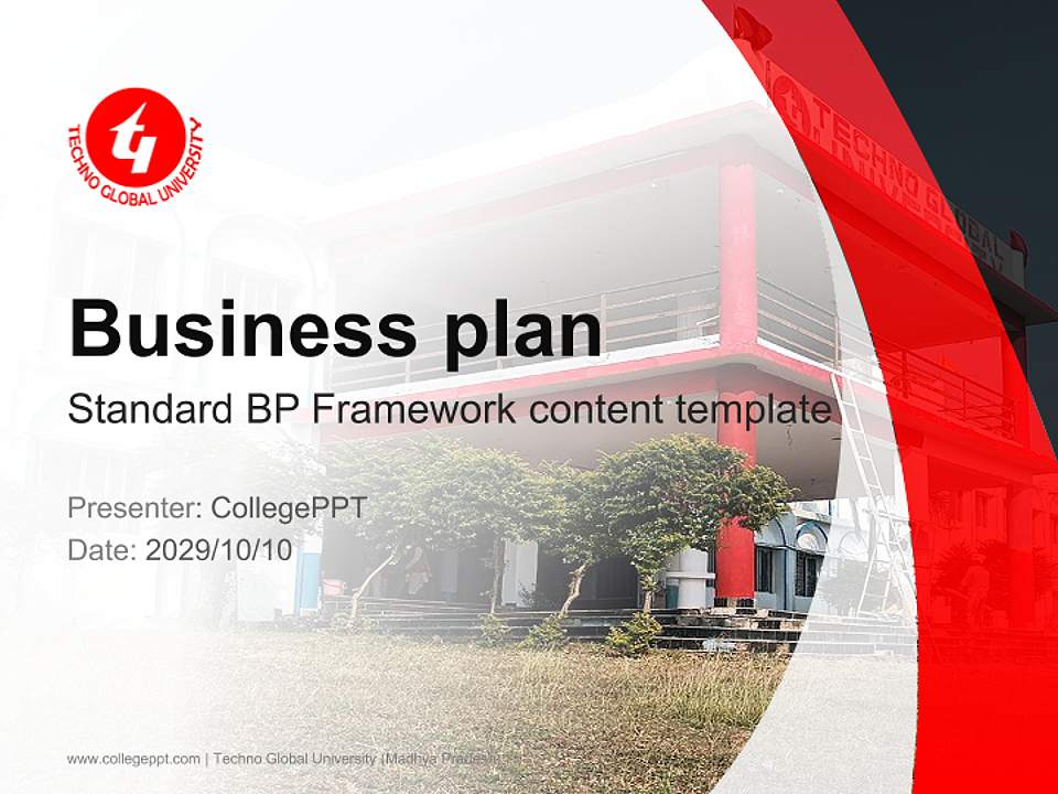 Techno Global University (Madhya Pradesh) Competition/Entrepreneurship Contest PPT Template4:3 ratio PPT effect preview image9
