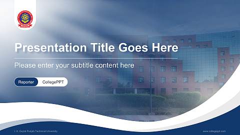 I. K. Gujral Punjab Technical University Lecture Sharing and Networking Event PPT Template
