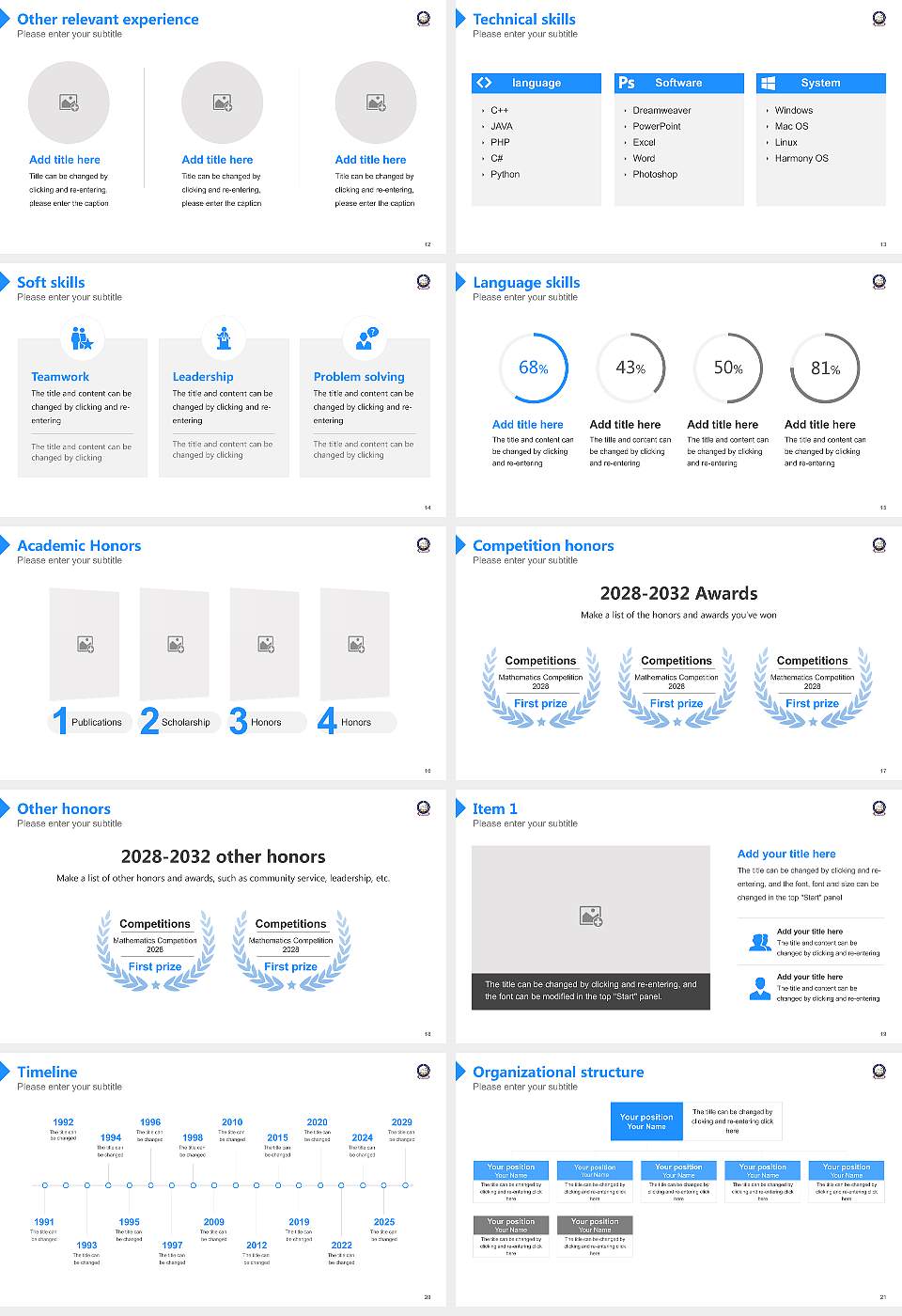 Tumkur University Resume PPT Template16:9 ratio PPT effect preview image3