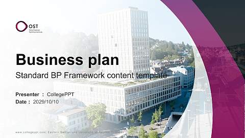 Eastern Switzerland University of Applied Sciences Competition/Entrepreneurship Contest PPT Template