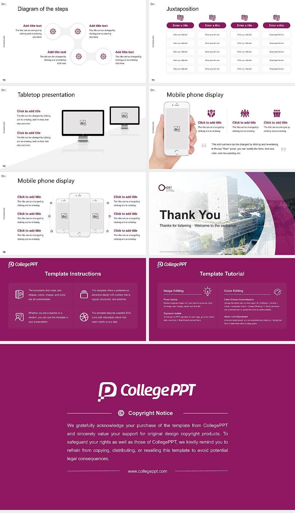 Eastern Switzerland University of Applied Sciences Competition/Entrepreneurship Contest PPT Template16:9 ratio PPT effect preview image9