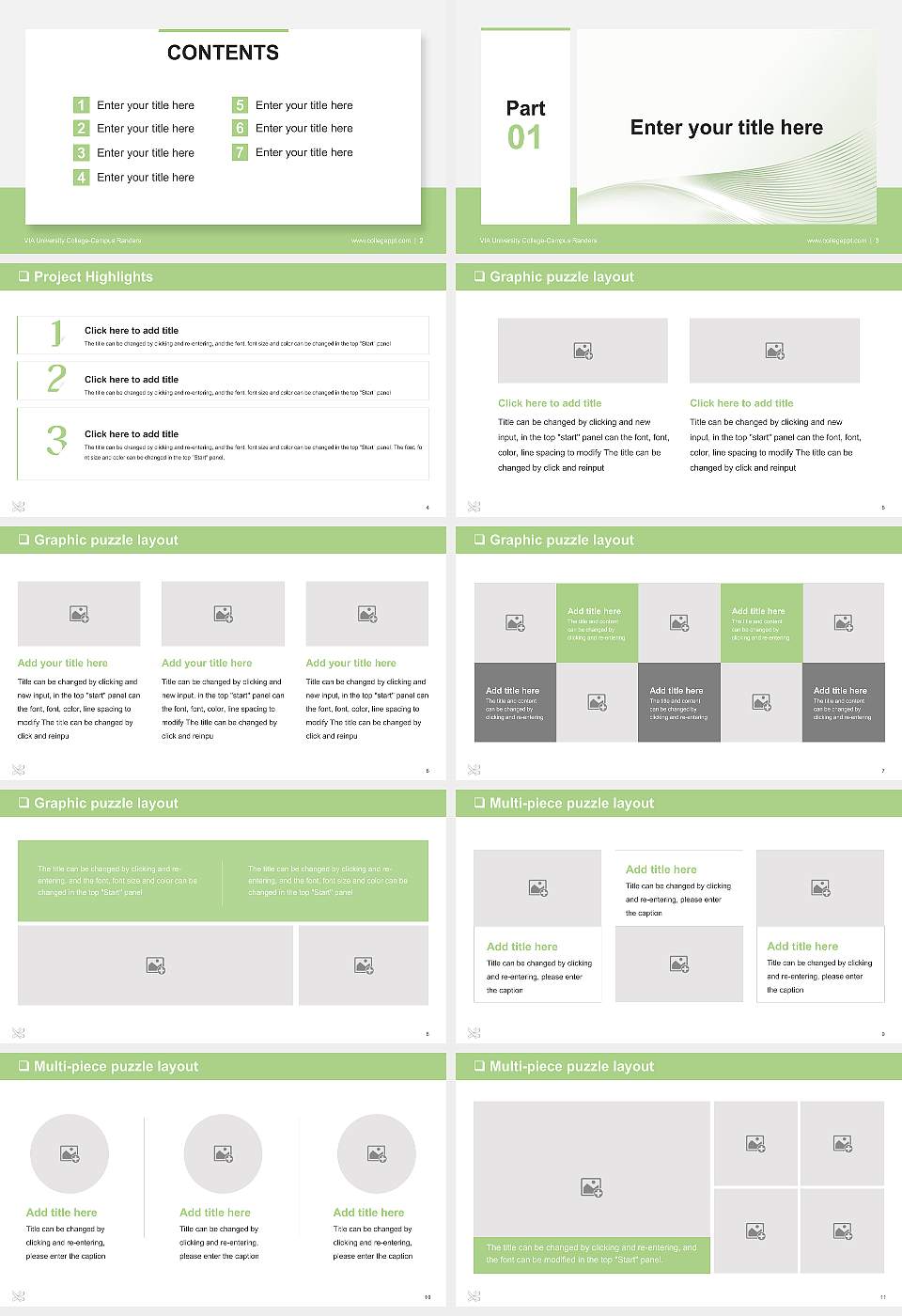 VIA University College-Campus Randers General PPT Template16:9 ratio PPT effect preview image2