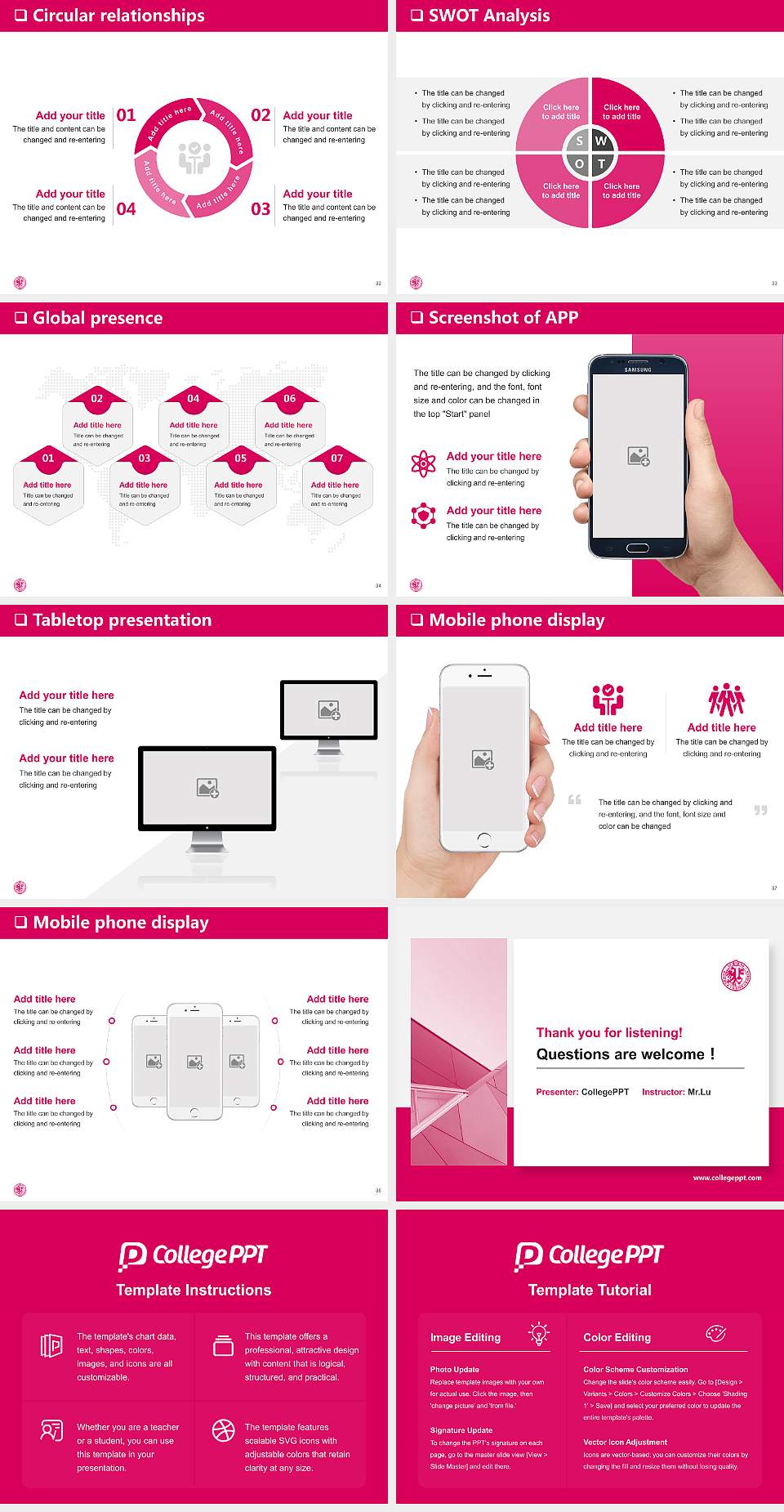 University of Geneva General PPT Template4:3 ratio PPT effect preview image5