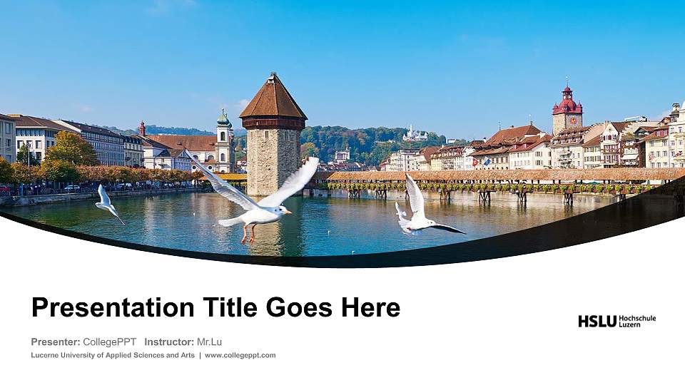 Lucerne University of Applied Sciences and Arts Course/Courseware Creation PPT Template16:9 ratio PPT effect preview image