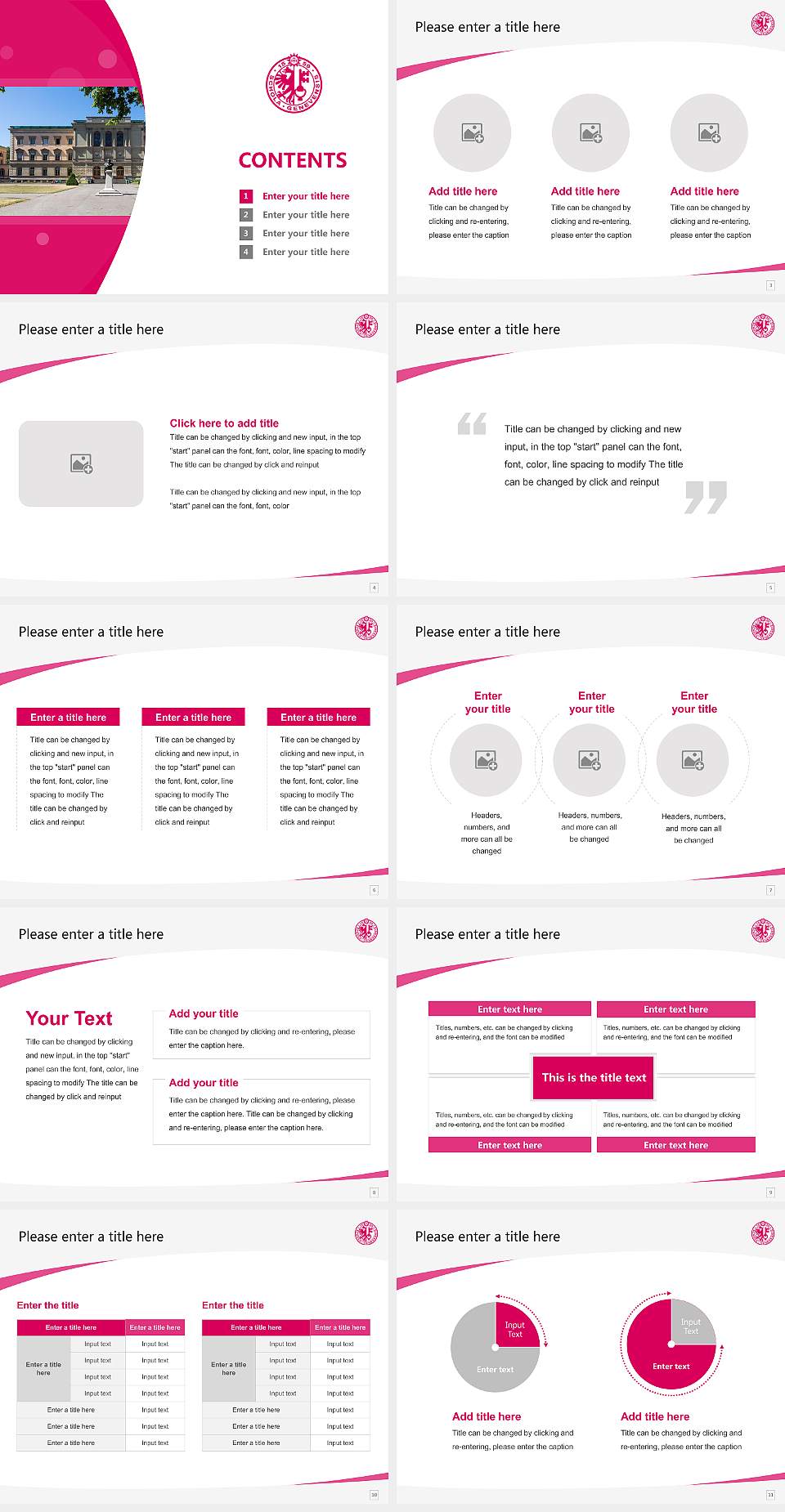University of Geneva Course/Courseware Creation PPT Template4:3 ratio PPT effect preview image2