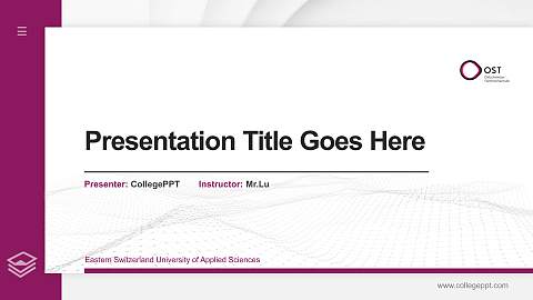 Eastern Switzerland University of Applied Sciences Thesis Proposal/Graduation Defense PPT Template