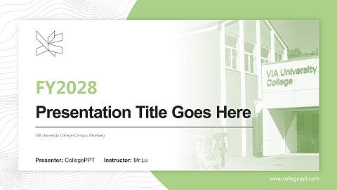 VIA University College-Campus Silkeborg Academic Presentation/Research Findings Report PPT Template