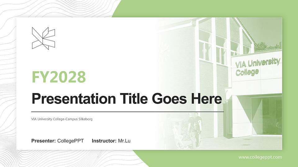 VIA University College-Campus Silkeborg Academic Presentation/Research Findings Report PPT Template16:9 ratio PPT effect preview image