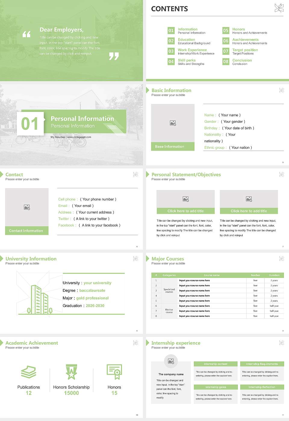 VIA University College-Campus Herning Resume PPT Template16:9 ratio PPT effect preview image2