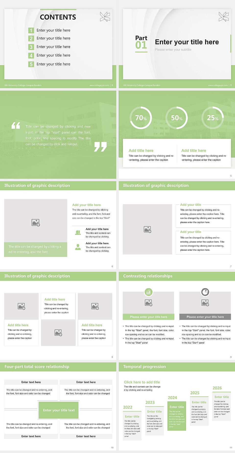VIA University College-Campus Randers Thesis Proposal/Graduation Defense PPT Template4:3 ratio PPT effect preview image2