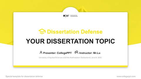 University of Applied Sciences and Arts Northwestern Switzerland Graduation Thesis Defense PPT Template