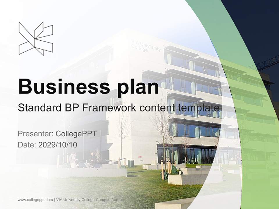 VIA University College-Campus Aarhus Competition/Entrepreneurship Contest PPT Template4:3 ratio PPT effect preview image9