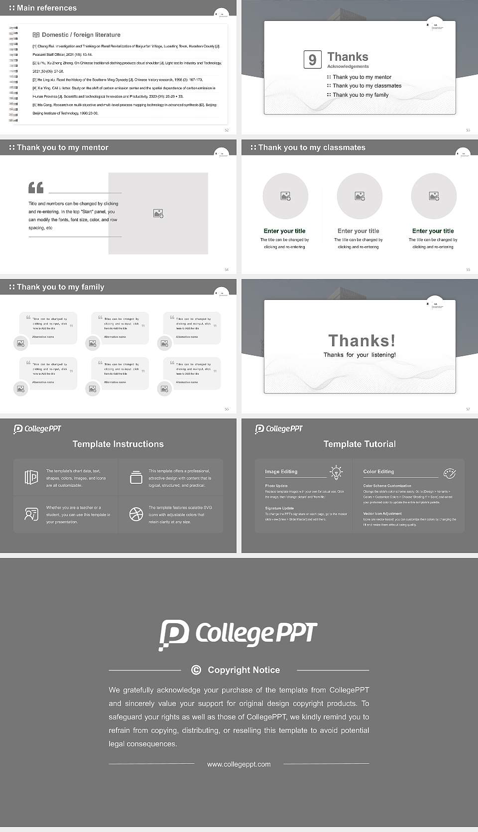 Zurich University of the Arts Graduation Thesis Defense PPT Template16:9 ratio PPT effect preview image7
