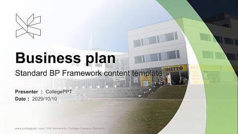 VIA University College-Campus Randers Competition/Entrepreneurship Contest PPT Template