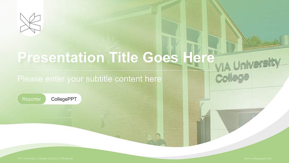 VIA University College-Campus Silkeborg Lecture Sharing and Networking Event PPT Template16:9 ratio PPT effect preview image