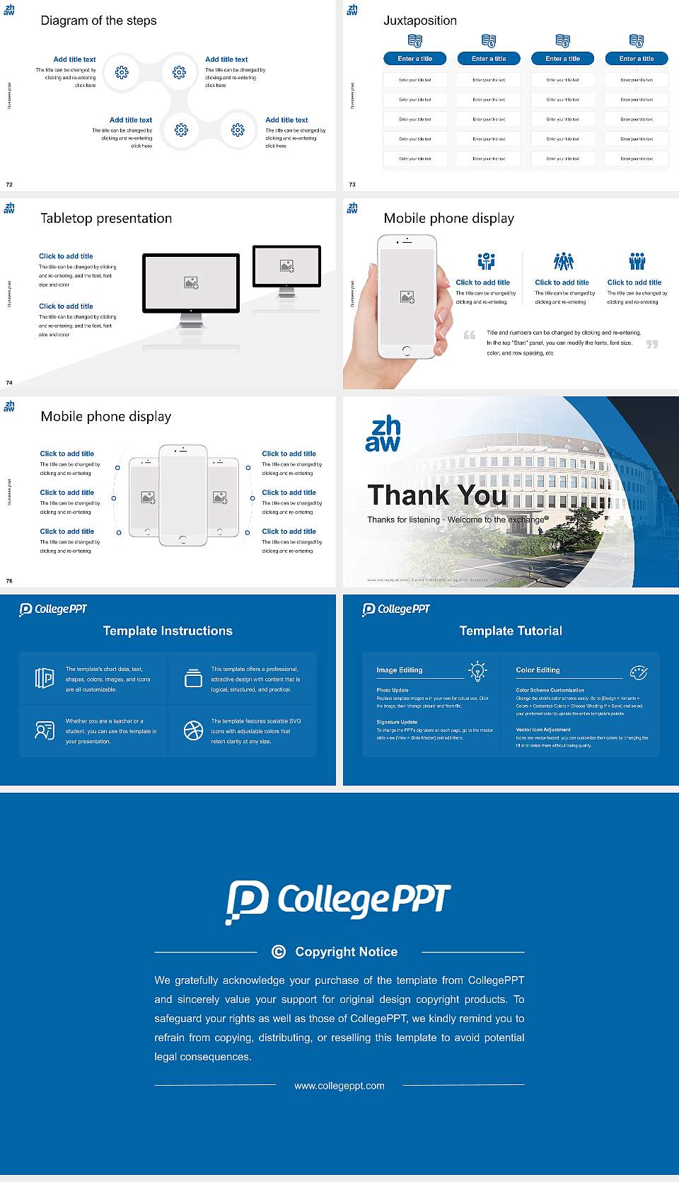 Zurich University of Applied Sciences – ZHAW Competition/Entrepreneurship Contest PPT Template16:9 ratio PPT effect preview image9