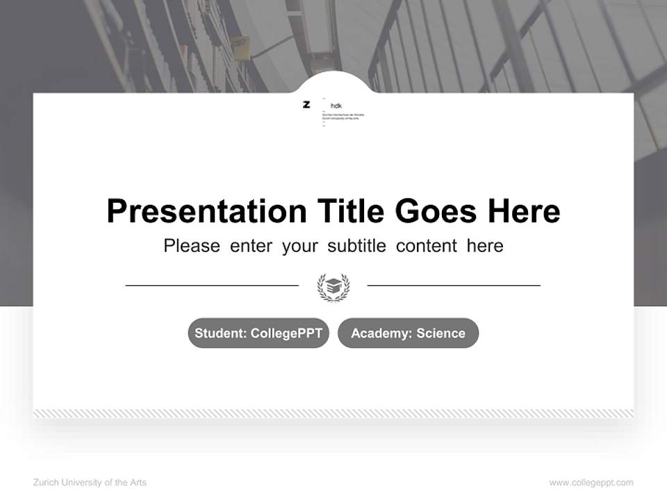 Zurich University of the Arts National Scholarship Defense PPT Template4:3 ratio PPT effect preview image4