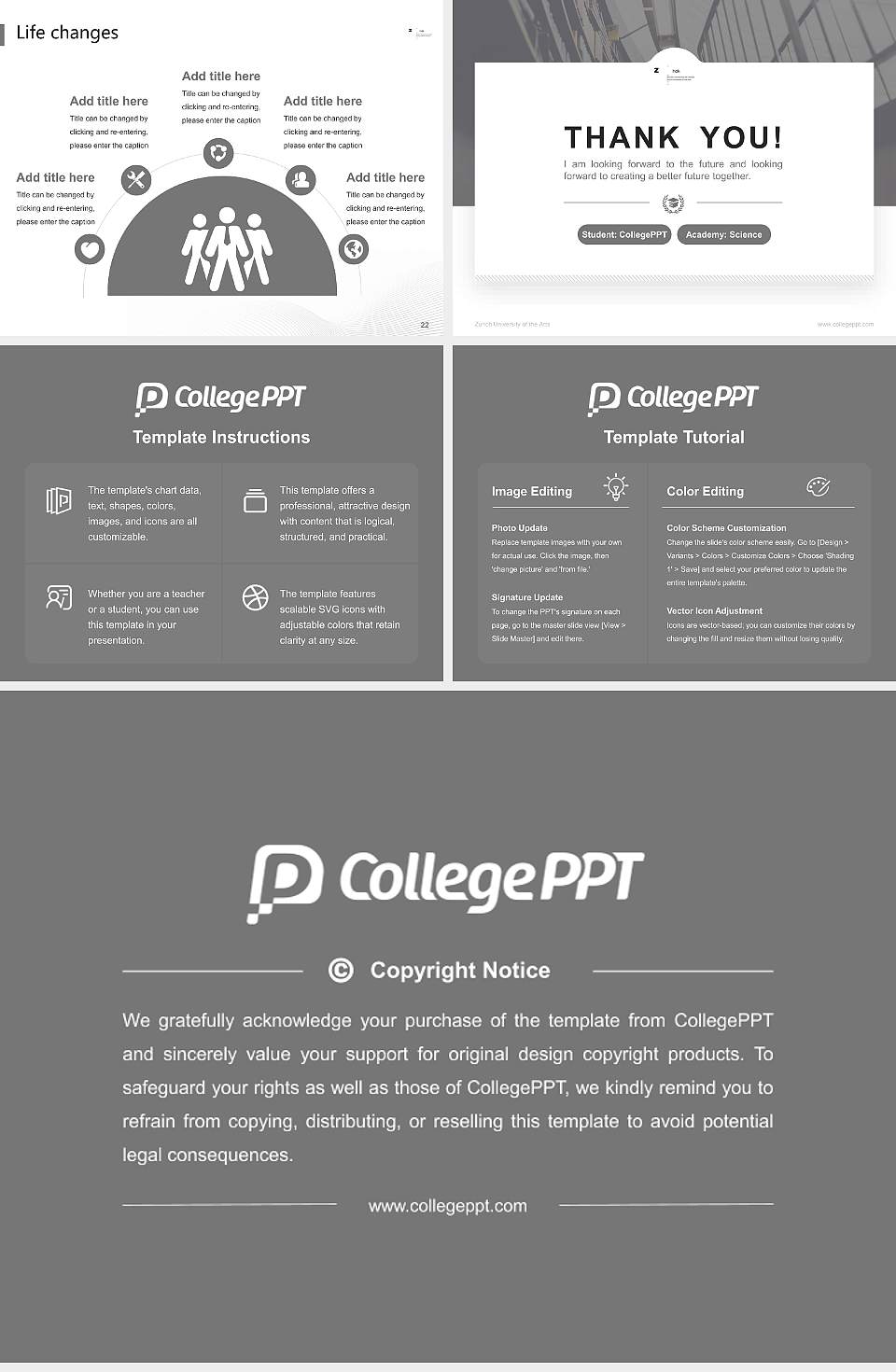 Zurich University of the Arts National Scholarship Defense PPT Template4:3 ratio PPT effect preview image4