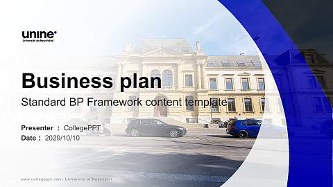 University of Neuchâtel Competition/Entrepreneurship Contest PPT Template