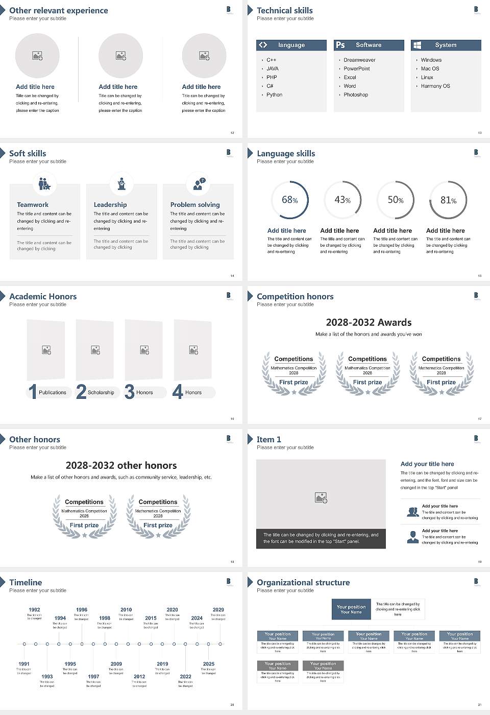 Bern University of Applied Sciences Resume PPT Template16:9 ratio PPT effect preview image3