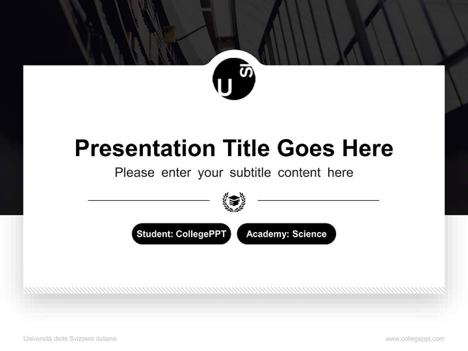 Università della Svizzera italiana National Scholarship Defense PPT Template4:3 ratio PPT effect preview image4