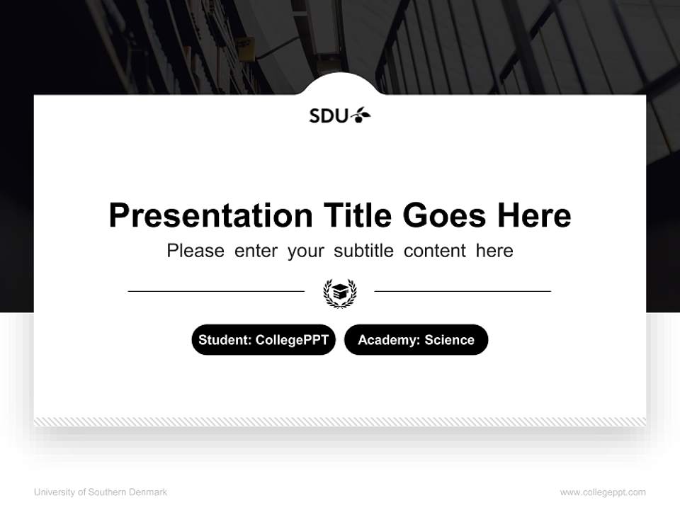 University of Southern Denmark National Scholarship Defense PPT Template4:3 ratio PPT effect preview image4