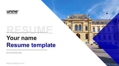 University of Neuchâtel Resume PPT Template
