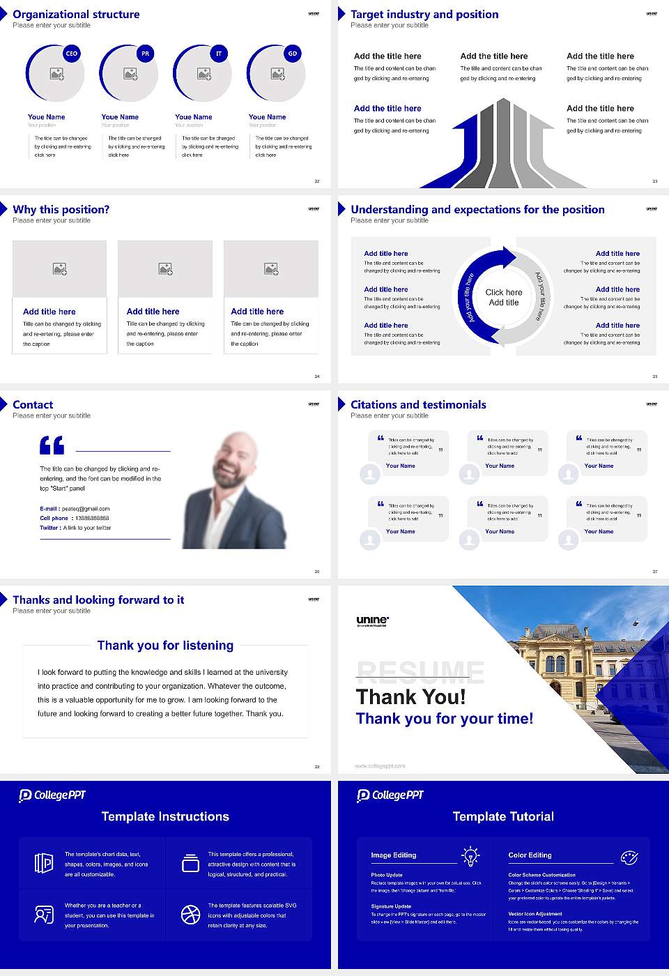 University of Neuchâtel Resume PPT Template16:9 ratio PPT effect preview image4