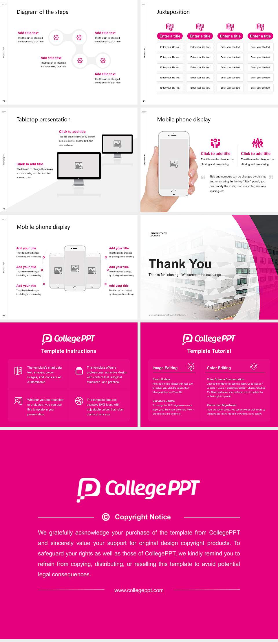 University of Lucerne Competition/Entrepreneurship Contest PPT Template4:3 ratio PPT effect preview image9