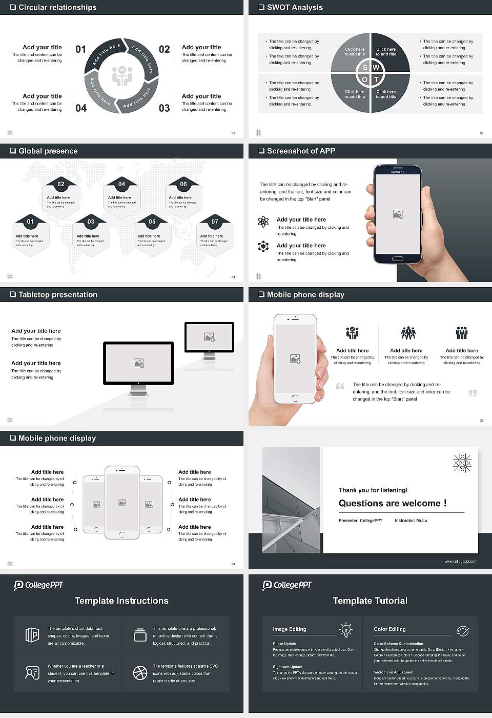 University of Basel General PPT Template16:9 ratio PPT effect preview image5