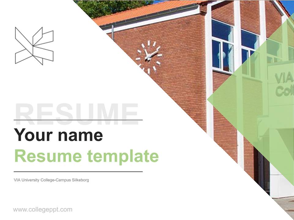 VIA University College-Campus Silkeborg Resume PPT Template4:3 ratio PPT effect preview image5
